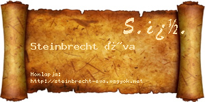 Steinbrecht Éva névjegykártya