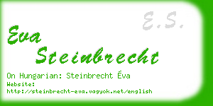 eva steinbrecht business card